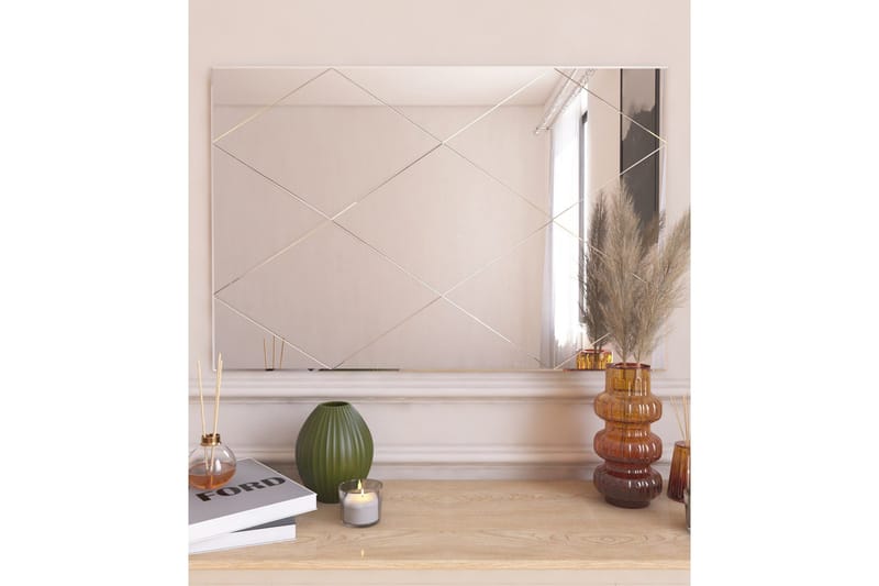 Lossa Speil 50 cm Rektangulær - Hvit - Innredning - Speil - Veggspeil