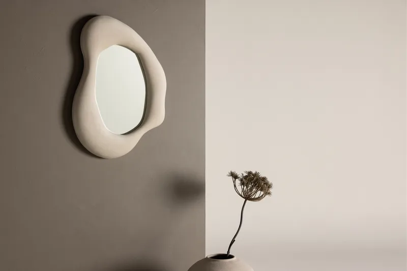 Louisville Veggmontert Speil 49x70 cm - Beige - Innredning - Speil - Veggspeil