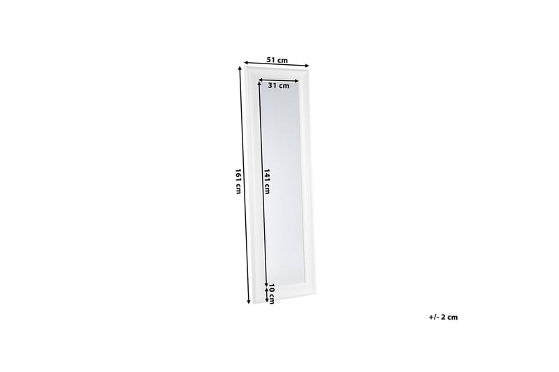 Lunel Speil 51 cm - Hvit - Innredning - Speil - Veggspeil