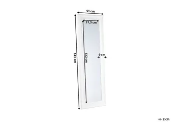 Lunel Speil 51 cm - Hvit - Innredning - Speil - Veggspeil