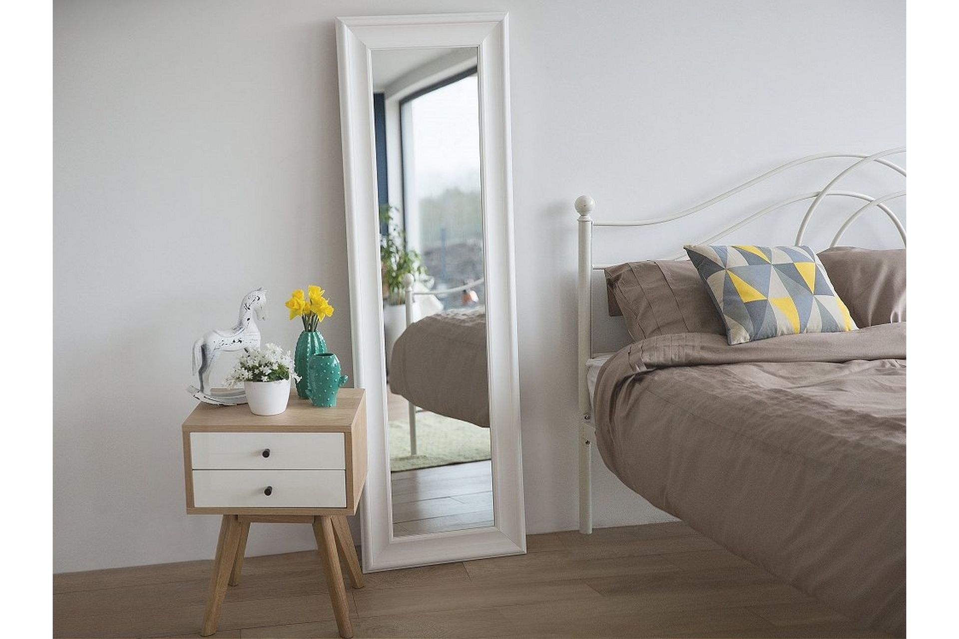 Lunel Speil 51 cm - Hvit - Innredning - Speil - Veggspeil