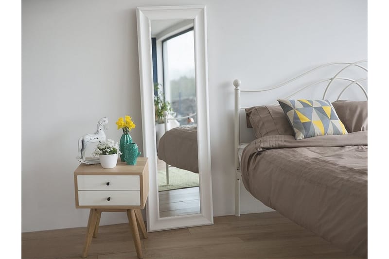 Lunel Speil 51 cm - Hvit - Innredning - Speil - Veggspeil