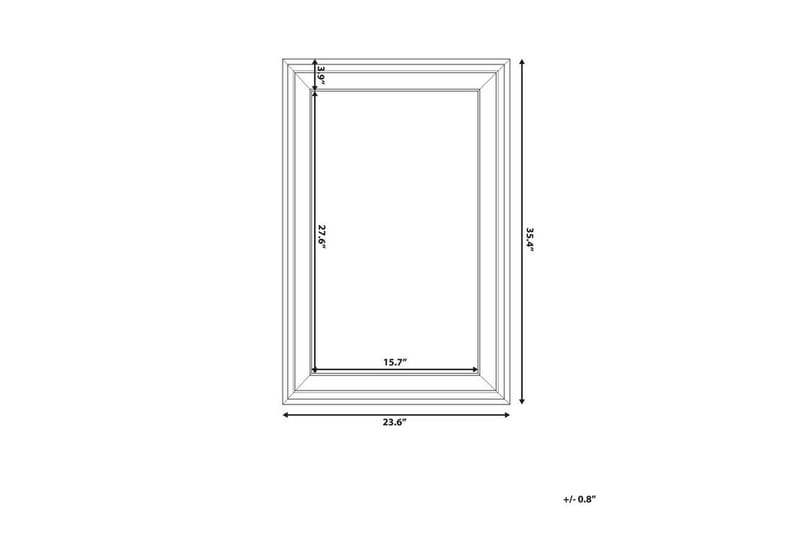 Lunel Speil 61 cm - Hvit - Innredning - Speil - Veggspeil