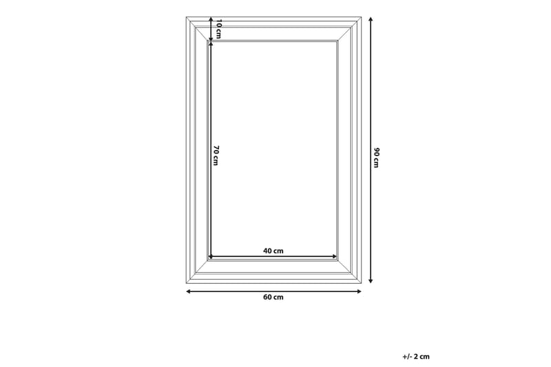 Lunel Speil 61 cm - Hvit - Innredning - Speil - Veggspeil