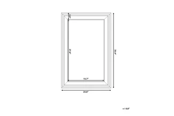 Lunel Speil 61 cm - Hvit - Innredning - Speil - Veggspeil