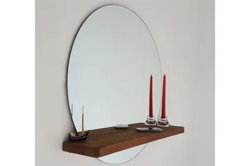 Marmol Dekorasjonsspeil 70 cm - Valnøtt - Innredning - Speil - Veggspeil