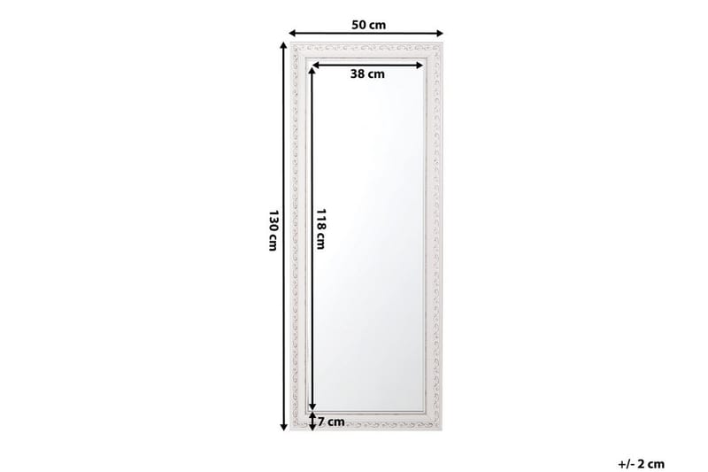 Mauleon Speil 50 cm - Hvit - Innredning - Speil - Veggspeil