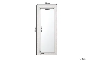 Mauleon Speil 50 cm - Hvit - Innredning - Speil - Veggspeil