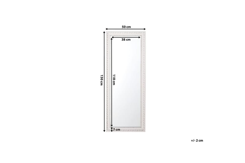 Mauleon Speil 50 cm - Hvit - Innredning - Speil - Veggspeil