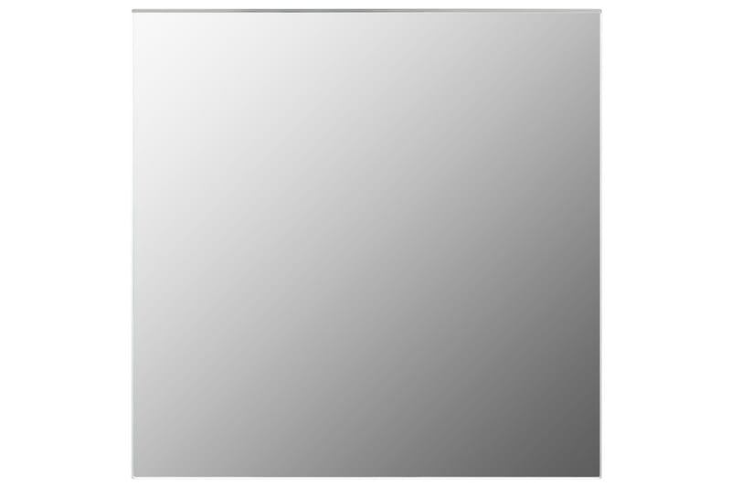 Veggspeil med LED-lys firkantet glass - Silver - Innredning - Speil - Veggspeil