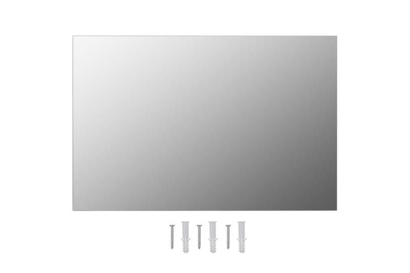 Veggspeil med LED-lys rektangulær glass - Silver - Innredning - Speil - Veggspeil