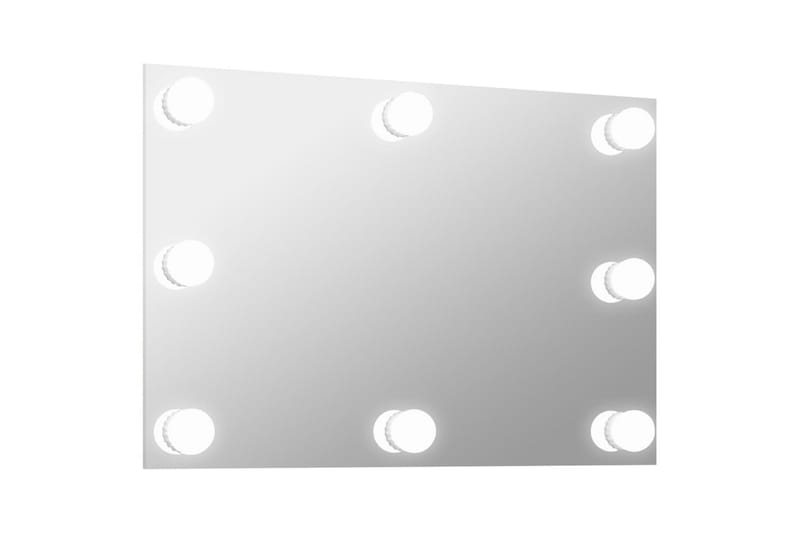 Veggspeil med LED-lys rektangulær glass - Silver - Innredning - Speil - Veggspeil