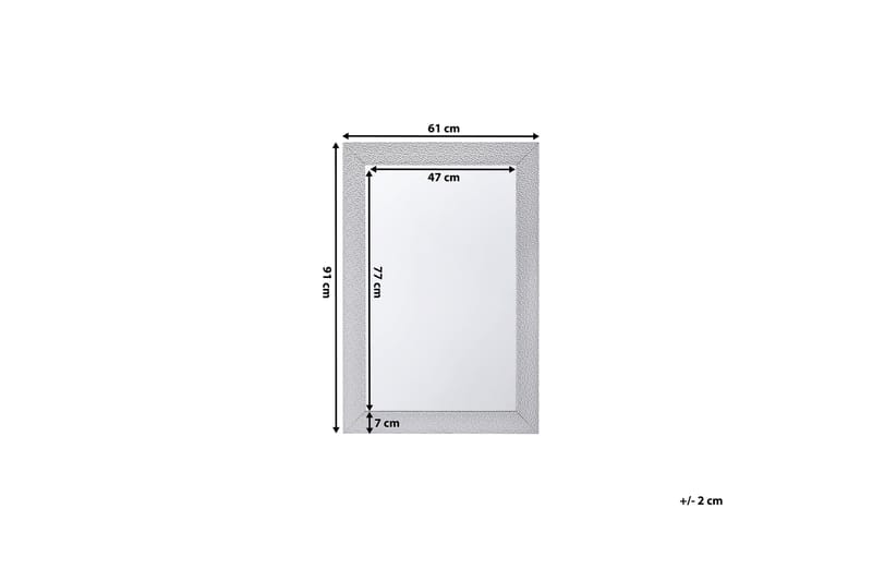 Mervent Speil 61 cm - Sølv - Veggspeil - Gangspeil