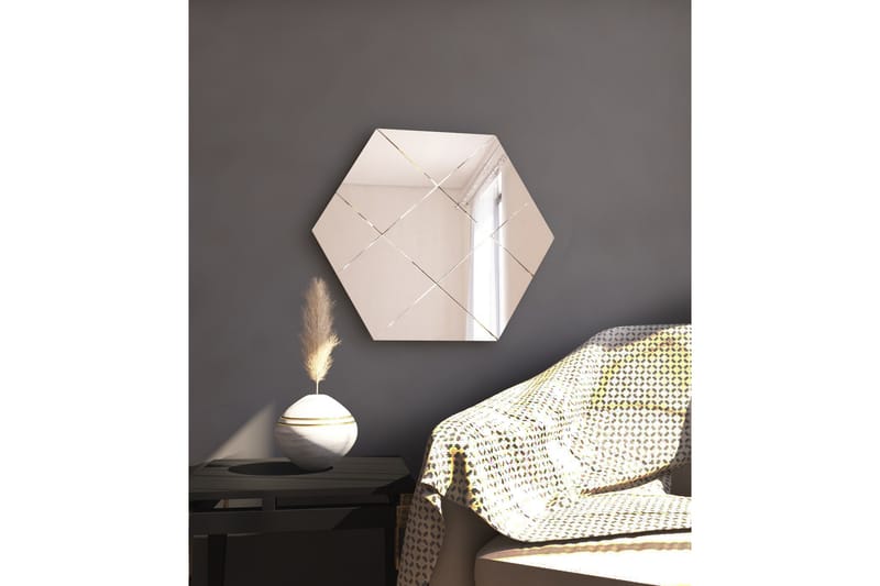 Nady Speil 70 cm Rektangulær - Hvit - Veggspeil - Gangspeil