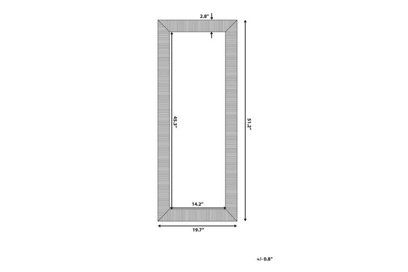 Nauetta Speil 50x130 cm - Sølv - Veggspeil - Helkroppsspeil - Gangspeil