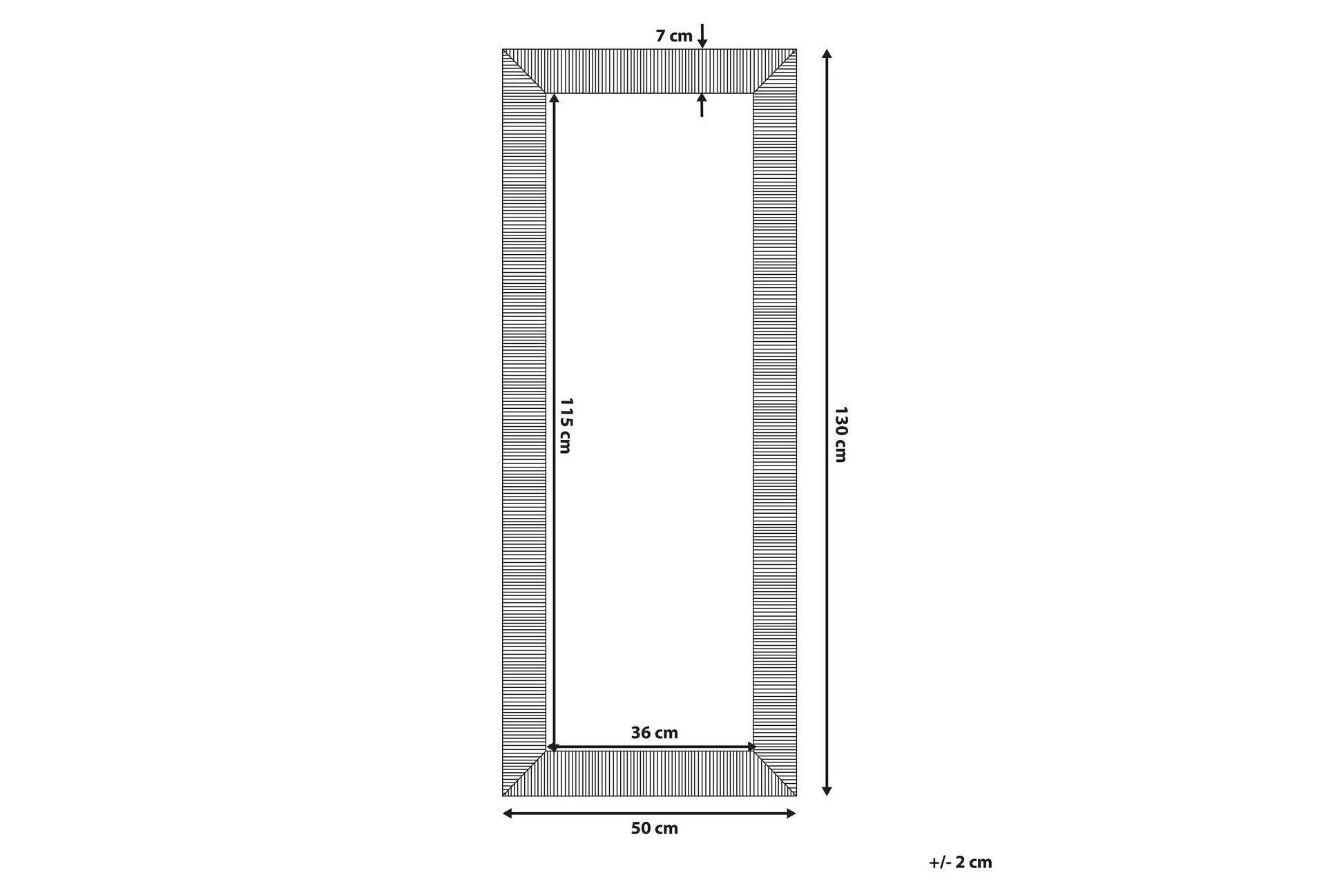 Nauetta Speil 50x130 cm - Sølv - Innredning - Speil - Veggspeil