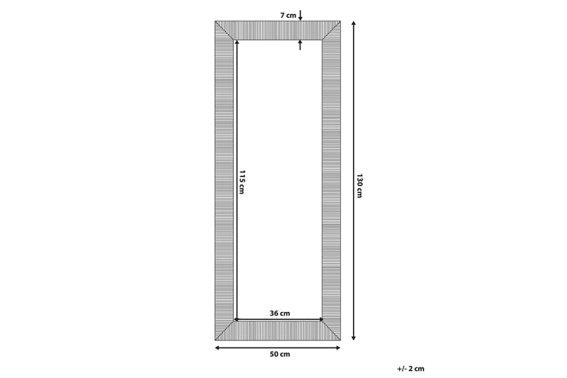 Nauetta Speil 50x130 cm - Sølv - Veggspeil - Helkroppsspeil - Gangspeil