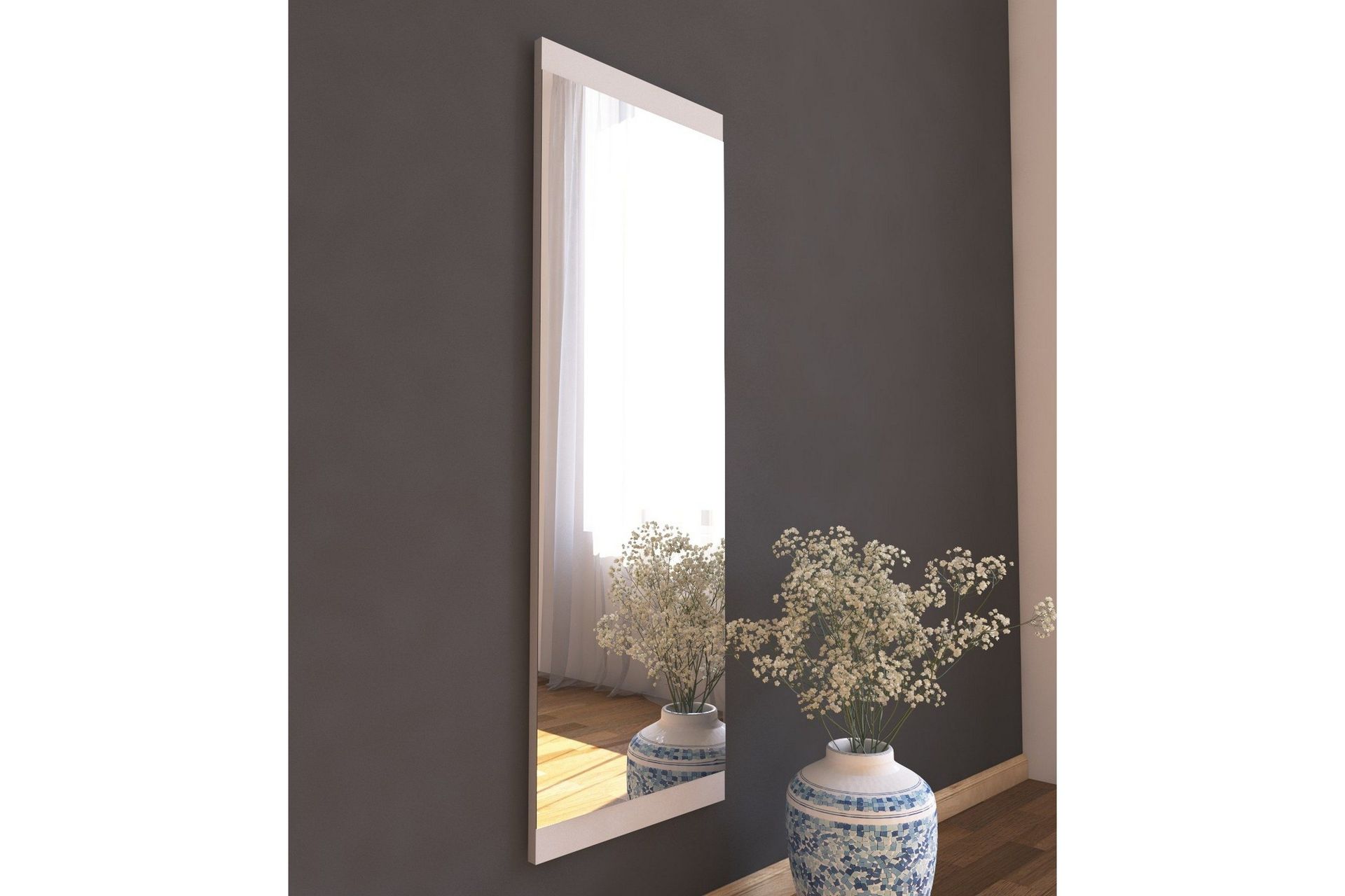 Neom Speil 40 cm Rektangulær - Hvit