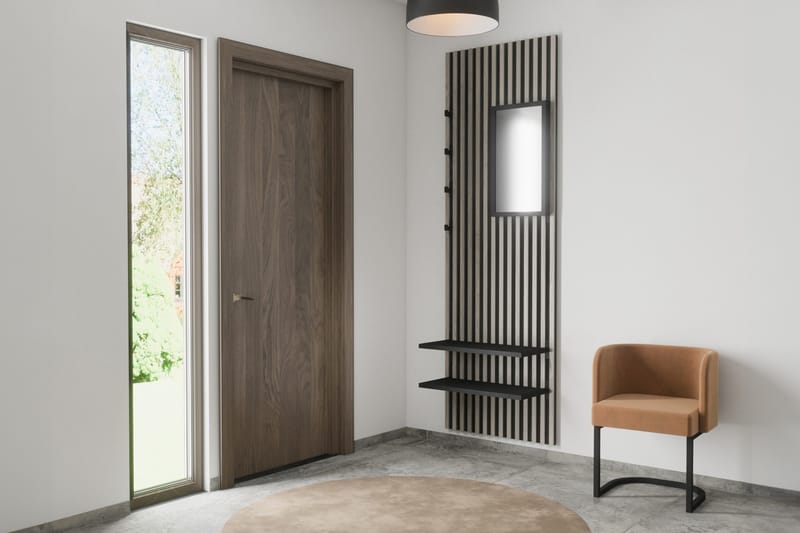 Nimes Veggmontert Speil 35x72,5 cm, Svart