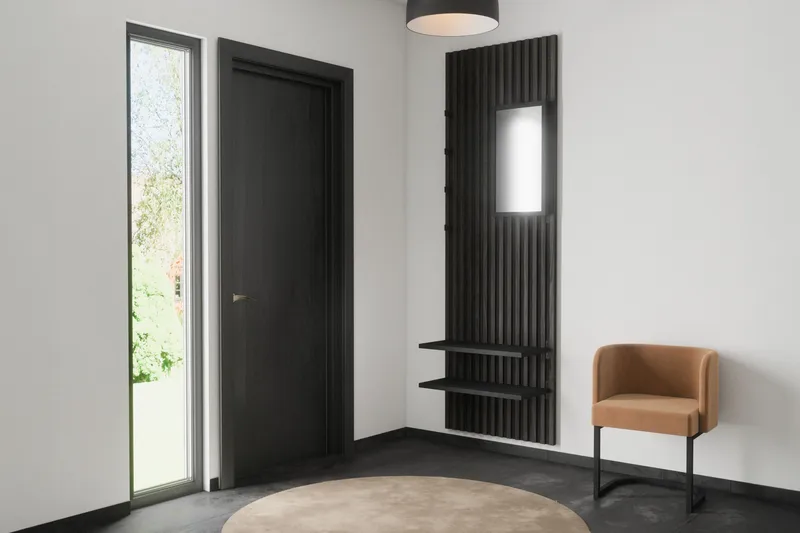 Nimes Veggmontert Speil 35x72,5 cm - Svart - Innredning - Speil - Veggspeil