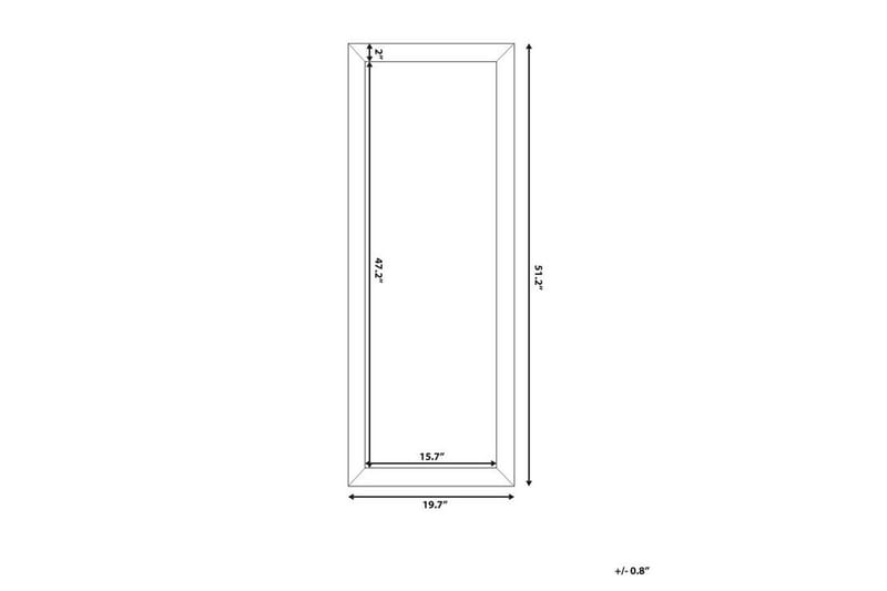 Norelia Speil 50x130 cm - Gull - Veggspeil - Helkroppsspeil - Gangspeil