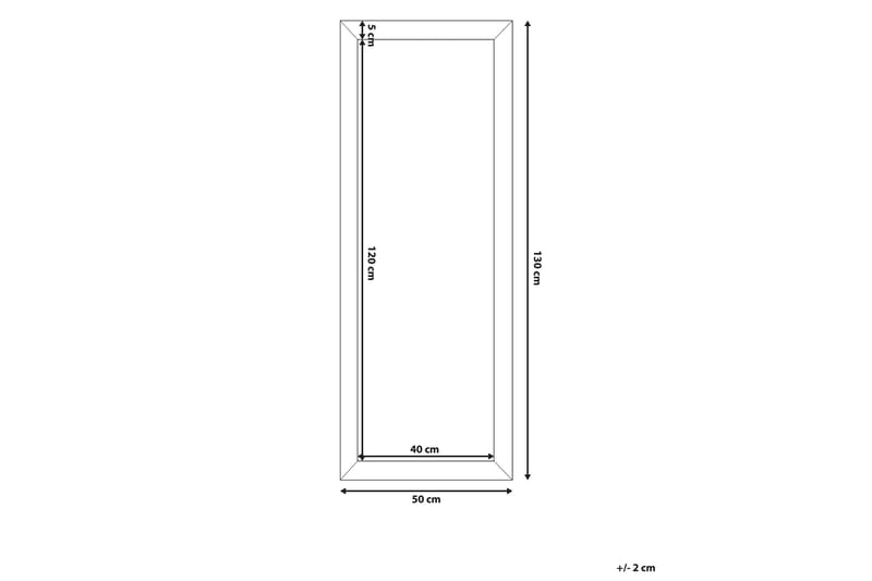 Norelia Speil 50x130 cm - Gull - Veggspeil - Helkroppsspeil - Gangspeil