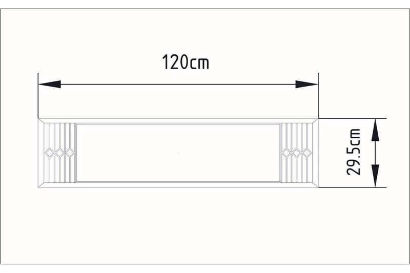 Ocotla Veggspeil 90x22 cm - Hvit - Innredning - Speil - Veggspeil