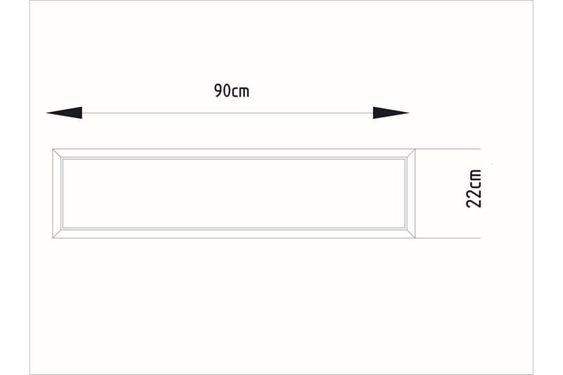 Ocotla Veggspeil 90x22 cm - Hvit - Innredning - Speil - Veggspeil