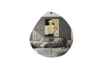Omilo Speil 60 cm Asymmetrisk - Svart - Innredning - Speil - Veggspeil
