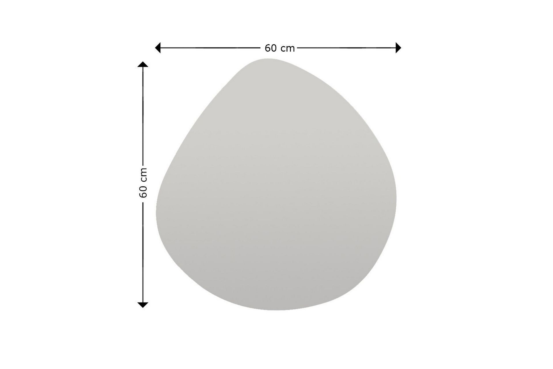 Omilo Speil 60 cm Asymmetrisk - Svart - Innredning - Speil - Veggspeil