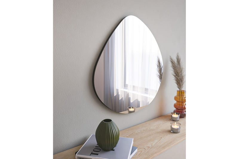 Omilo Speil 60 cm Asymmetrisk - Svart - Innredning - Speil - Veggspeil