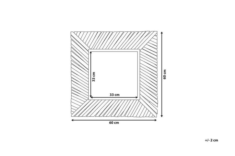 Pashel Speil 60x60 cm - Tre/Natur - Innredning - Speil - Veggspeil