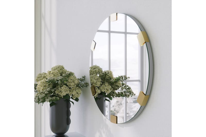 Porp Speil 60 cm Rund - Gull - Innredning - Speil - Veggspeil