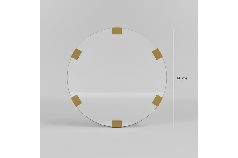 Porp Speil 60 cm Rund - Gull - Innredning - Speil - Veggspeil