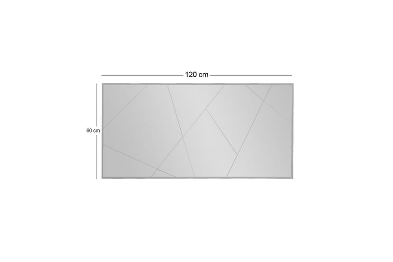 Relsa Speil 60 cm Rektangulær - Hvit - Veggspeil - Helkroppsspeil - Gangspeil