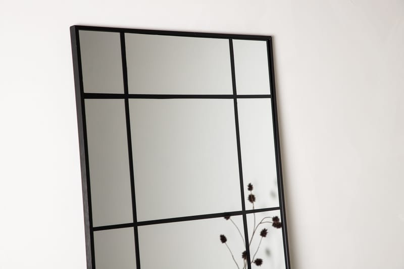 Roliano Speil 193 x 67 cm - Svart - Veggspeil - Helkroppsspeil - Gangspeil