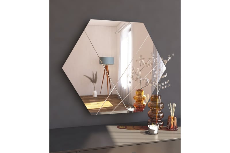 Rubby Speil 70 cm Rektangulær - Hvit - Veggspeil - Gangspeil