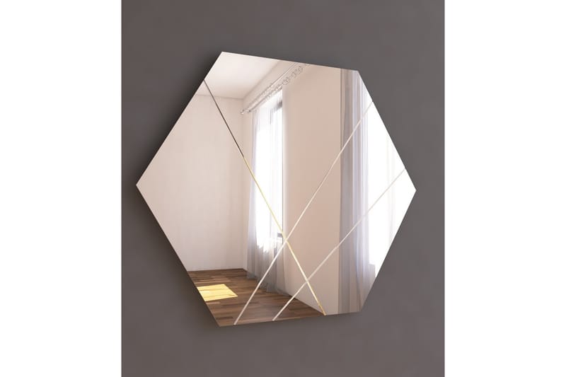 Rubby Speil 70 cm Rektangulær - Hvit - Veggspeil - Gangspeil