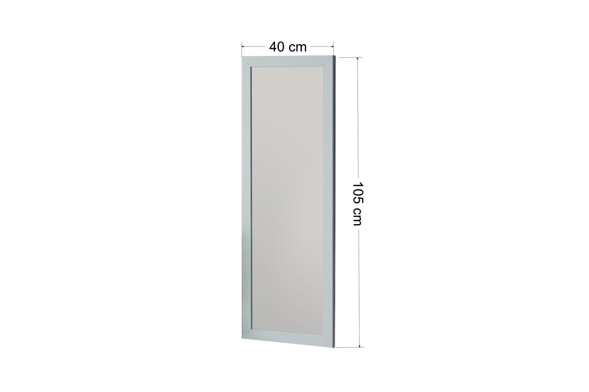 Rubo Speil 40 cm Rektangulær - Hvit - Innredning - Speil - Veggspeil