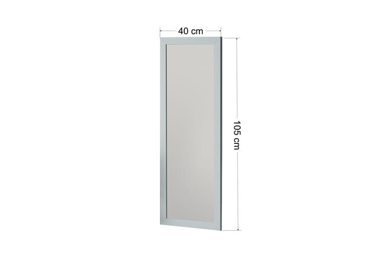 Rubo Speil 40 cm Rektangulær - Hvit - Veggspeil - Gangspeil