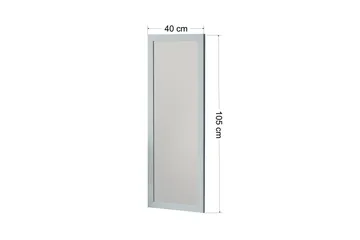 Rubo Speil 40 cm Rektangulær - Hvit - Innredning - Speil - Veggspeil