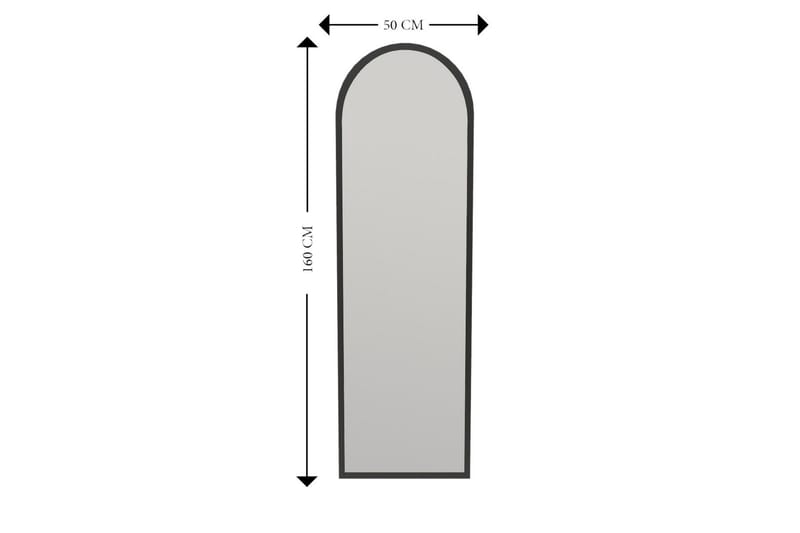 Rusele Speil 50 cm Rektangulær - Svart - Veggspeil - Helkroppsspeil - Gangspeil