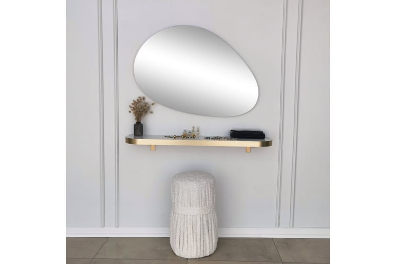 Ruzina Speil 90 cm Rektangulær - Gull - Veggspeil - Gangspeil