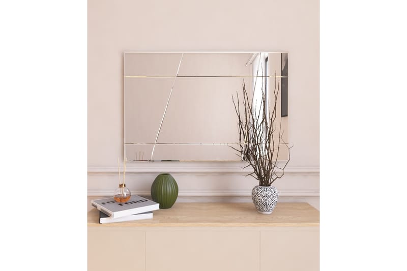 Sachi Speil 50 cm Rektangulær - Hvit - Veggspeil - Gangspeil