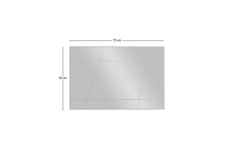 Sachi Speil 50 cm Rektangulær - Hvit - Veggspeil - Gangspeil