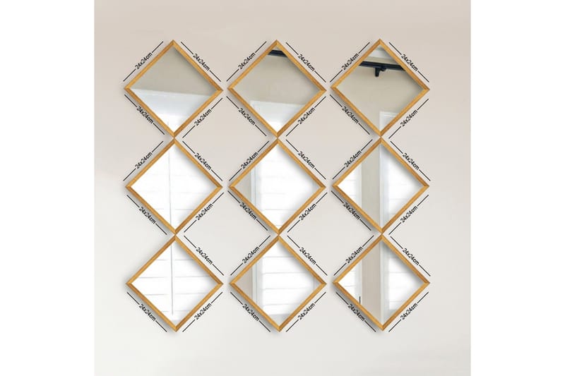 Sarata Speil - Gull/Sølv - Innredning - Speil - Veggspeil