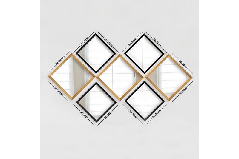 Sarata Speil, Gull/Sølv/Svart