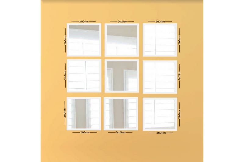 Sarata Speil, Hvit/Sølv