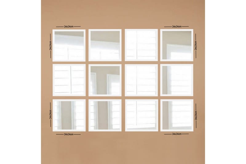 Sarata Speil, Hvit/Sølv