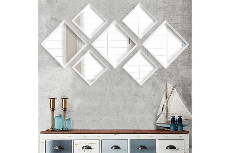 Sarata Speil - Hvit/Sølv - Innredning - Speil - Veggspeil